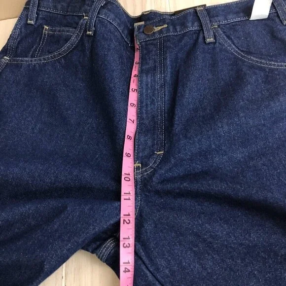 Dickies Men's Denim Blue Jeans Carpenter Utility Occupational Wear W38 Altered - Picture 11 of 13